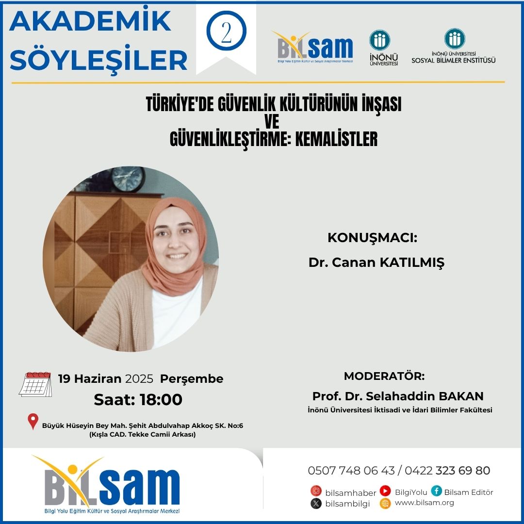 Akademik Söyleşiler Serimiz devam ediyor...