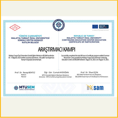 Araştırmacı Kampı Belgeleri e-Devlet'te