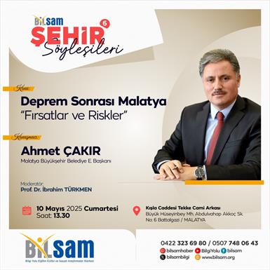 BİLSAM Şehir Söyleşileri Devam Ediyor.